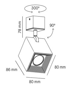 Dau 80 F CC wall light - Milan - Modern adjustable light, LED 2700K