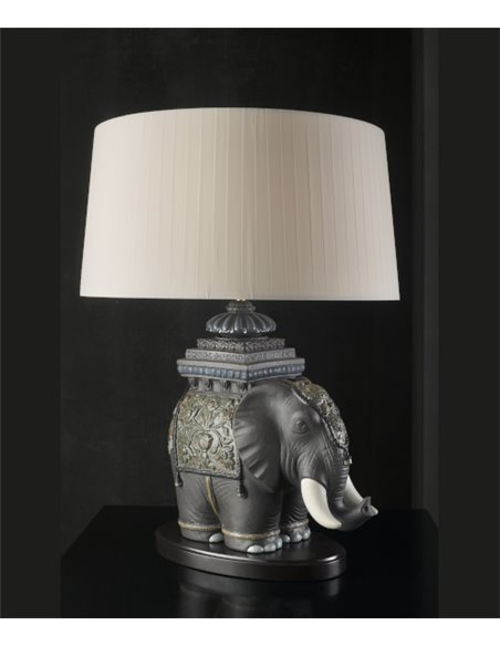 Porcelain Table Lamp Siamese Elephant, Elephant Table Lamp Uk