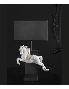 Lámpara de mesa de porcelana – Caballo Pirouette – Lladró