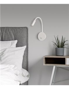 Aplique de pared de lectura LED de metal negro 3200K – Lyon – ACB Iluminación