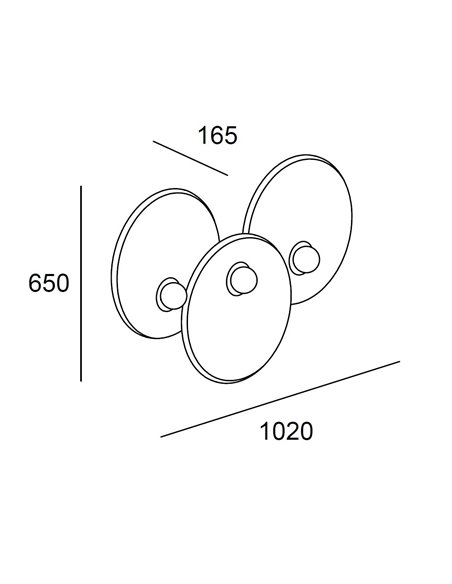 Aplique de pared Trip triple – Leds C4