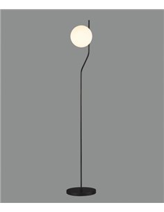 Floor lamp in old gold metal and glass - Maui - ACB 