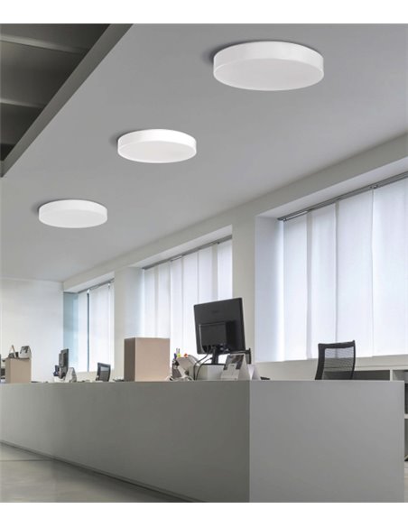 Aplique de techo LED en metal opal Ø 40 cm - Aten - ACB Iluminación