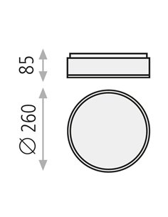 Dins ceiling light - ACB - LED with IP44 protection