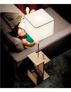 Fusta floor lamp - Massmi - Light with table
