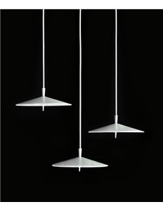 Lámpara colgante de aluminio LED en 2 acabados y 2 tamaños regulable 2700K – Pla – Milan