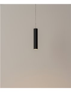Haul pendant light – Milan - Ø 5,5 cm and 300 cm high, In steel in 2 finishes, 2 dimmable light sources, LED 2700K 