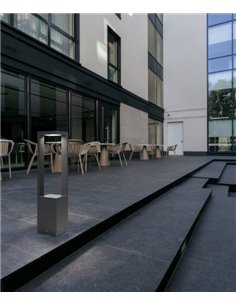 IP54 LED aluminum outdoor bollard 3000K - Adrano - Dopo - Novolux