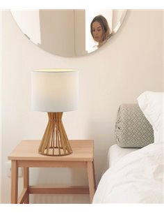 Bartan table lamp - AJP - Wood structure & white shade