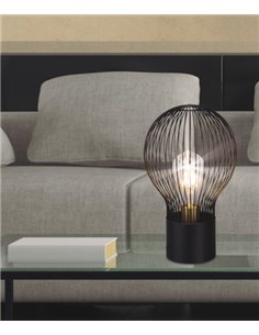 Brando table lamp - AJP - Black metal cage lamp 30 cm