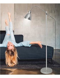 Falon floor lamp - AJP - Adjustable silver reading light