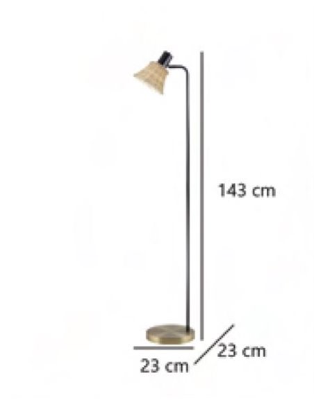 Lámpara de pie de mimbre Mastella – AJP