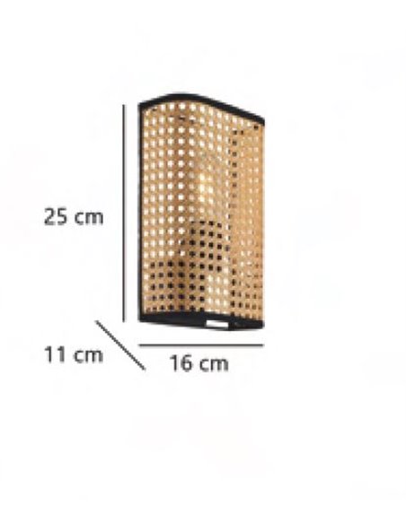 Lámpara de pared de mimbre Oyster – AJP