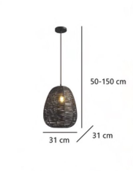 Colgante de techo de ratán marrón Florian – AJP