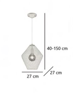 Masai pendant light - AJP - White and black cage light 