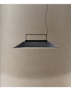 Shoemaker pendant light - Leds C4 - Felt black+grey 120,4 cm dimmable
