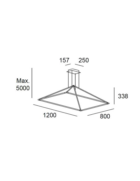 Lámpara colgante Tubs – 90 cm - Leds C4
