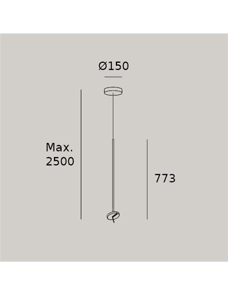 Lámpara colgante Invisible Single Fixed – Leds C4