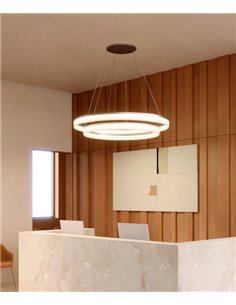 Circ pendant light - LedsC4 - White lamp with 2 rings