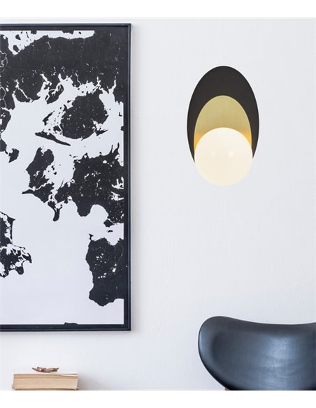 Eccentric decorative wall light black-brass – Pedret