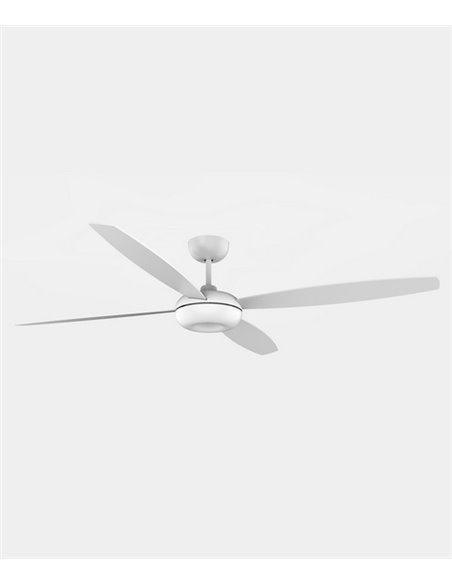 Ceiling fan without light four reversible blades white/sandblasted SMART Kudari - Leds C4