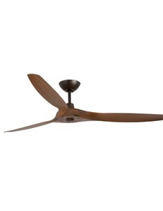 Morea ceiling fan without light - Faro - DC fan, brown wooden blades 2