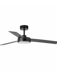 Barth black ceiling fan with LED light – Faro - Remote control with timer, 5 speeds, 132 cm 2