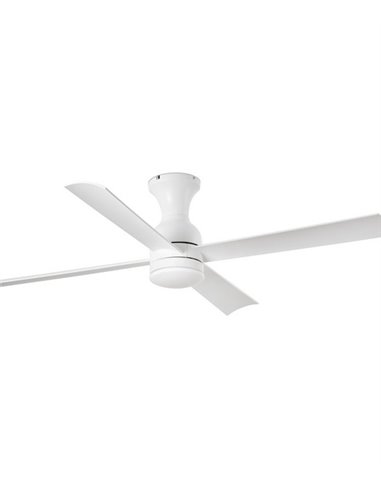 Fraser white ceiling fan with LED...
