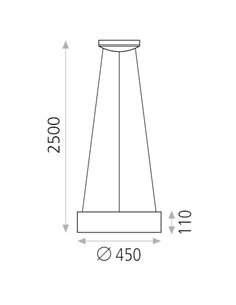 LED metal and acrylic pendant lamp - Dilga - ACB 
