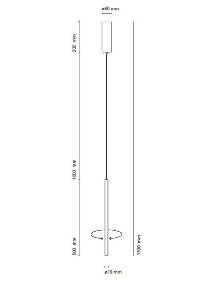 Lines pendant lamp - Nexia 170 cm