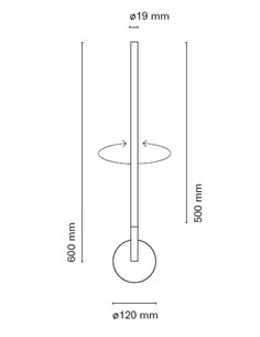 Lines Vertical wall light - Nexia - Minimalist LED wall lamp