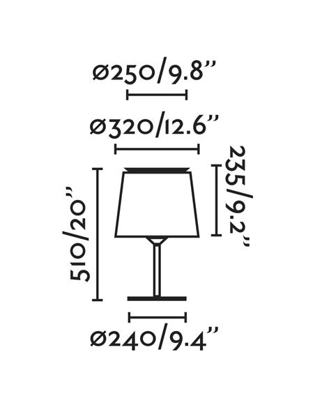 Savoy table lamp - Faro - Textile lampshade