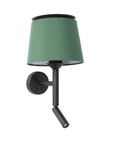Savoy wall light with reader - Faro - Reading lamp, double switch