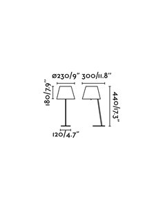 Moma table lamp - Faro - 44 cm, White/Black 2