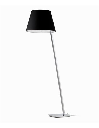 Moma floor lamp – Faro - Black/white textile lampshade, 160 cm