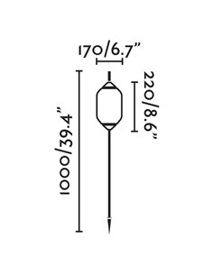 Saigon outdoor stake lamp - Faro - Lampshade R17 white