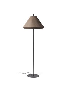Saigon outdoor floor lamp - Faro - White or brown textiline lampshade