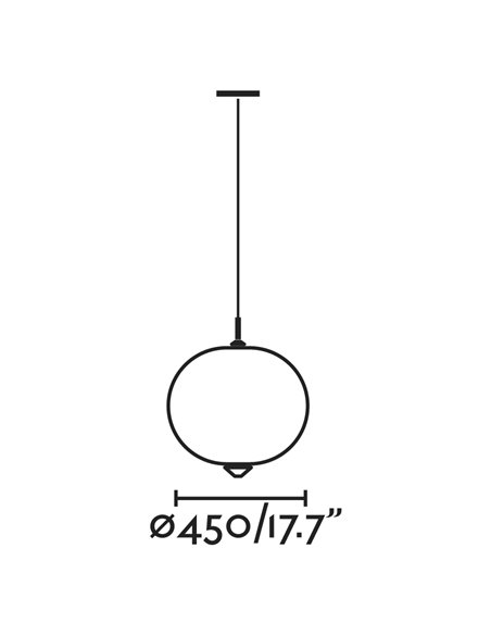 Saigon outdoor pendant light - Faro - Opaque white R45 shade