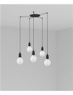Art pendant light - Faro - Vintage pendant light 5 lights