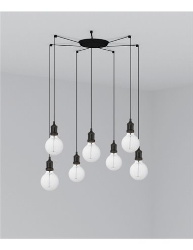 Art pendant light - Faro - Vintage pendant light 7 lights