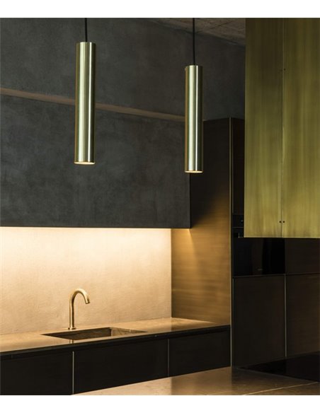 Stan pendant light - Faro - White/black/gold aluminium