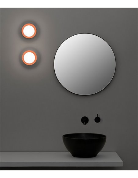 Wall light bathroom May - Faro - Ø 12 cm, Steel, LED 2700K