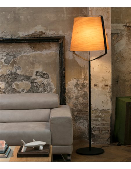 Stood Floor Lamp - Faro - Cherry Wood, 182 cm Stood Floor Lamp - Faro - Cherry Wood, 182 cm