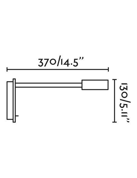 Juliet wall light - Faro - With LED flexo, USB charger, Chrome