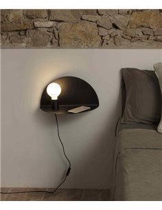 Nit wall light - Faro - Left, White/Black