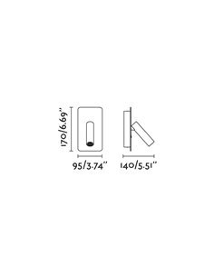 Suau wall light - Faro - Reading wall lamp with integrated switch