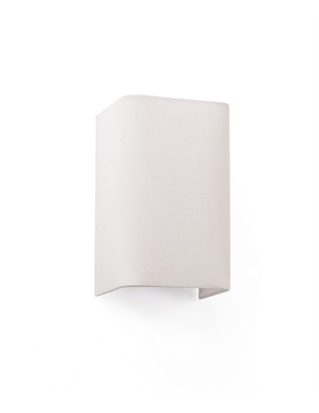 Cotton wall light - Faro - Textile lampshade, 12+20+37 cm