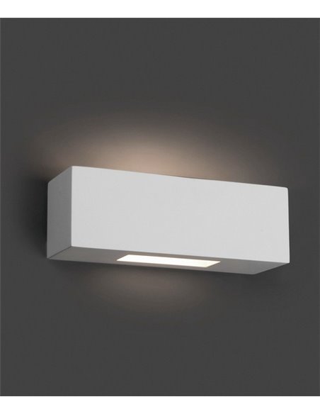 Chera wall light - Faro - White plaster lamp, 22 cm