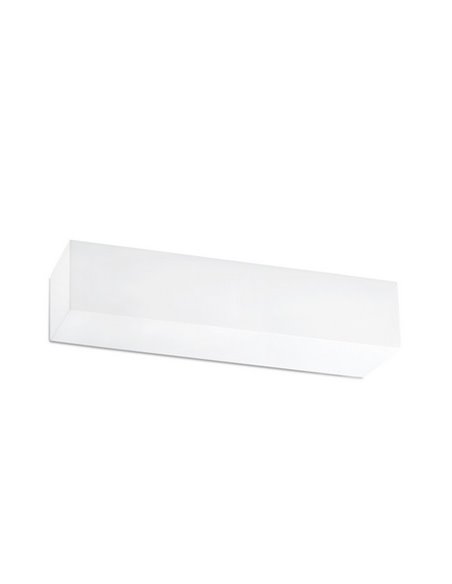 Eaco wall light - Faro - Rectangular plaster lamp, White, 35.3 cm