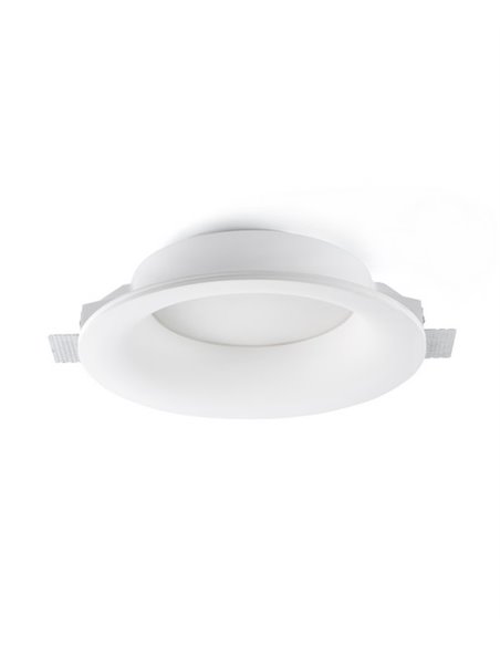 Nord recessed downlight - Faro - White plasterboard lamp, LED 3000K, Ø 33 cm